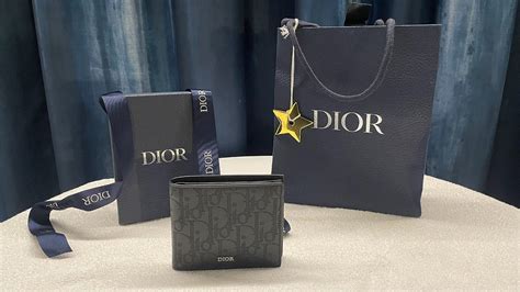 Wallet Black Dior Oblique Galaxy Leather